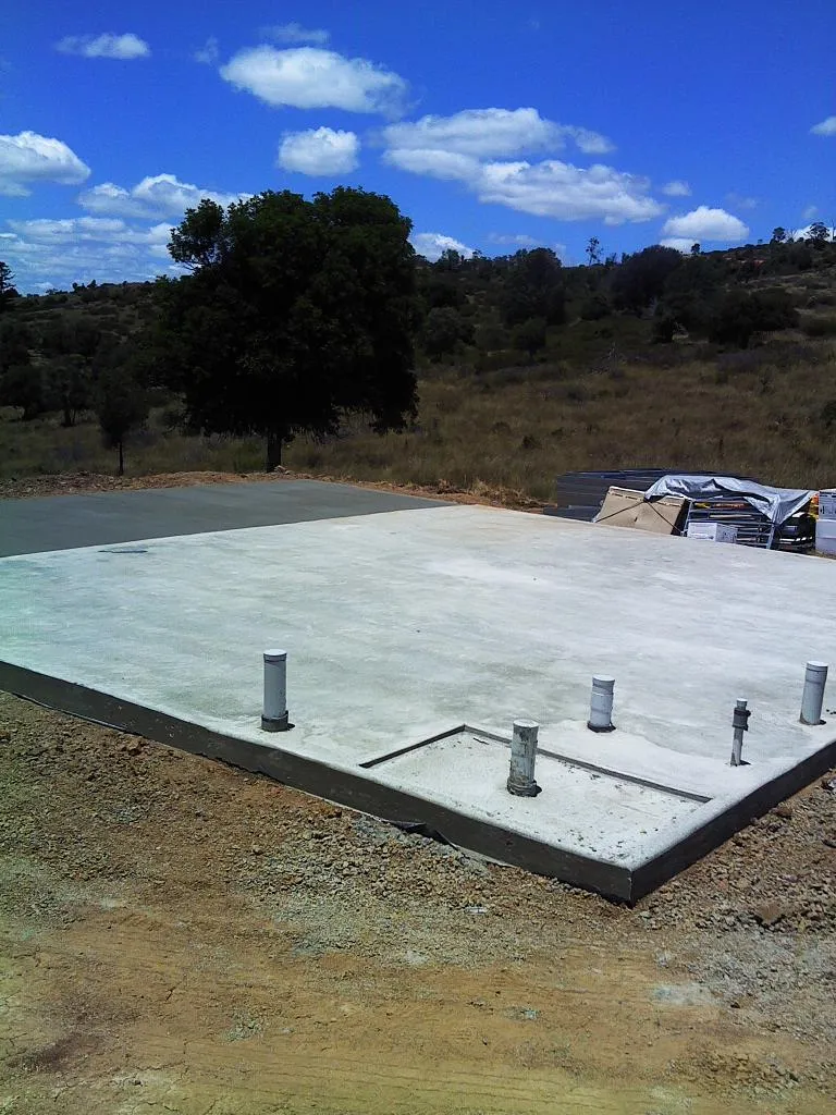 Finished Concrete shed slabs Dalby Toowoomba